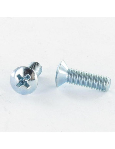 Parafuso de metais cabeça fresada de panela Pozi M5X16 Aço zinco branco