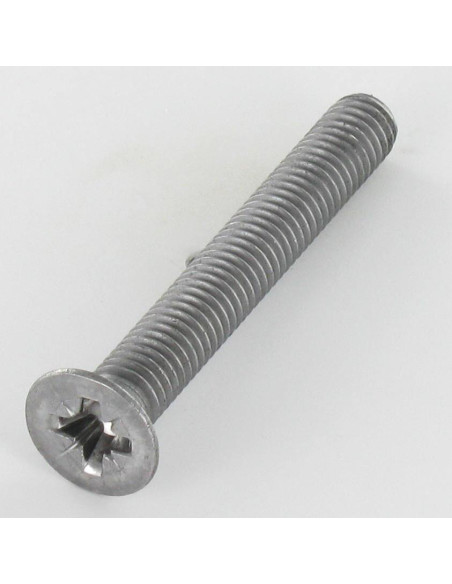 Parafuso de metais cabeça fresada Pozi PZ7 M6X45 Aço bruto