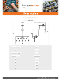 Gancho de para telhados VARIO 140X56X5 /5 Aço inoxidável A2 2