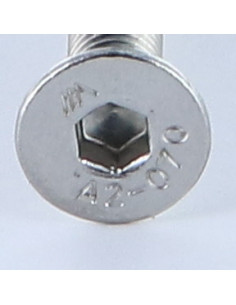 Parafuso de metais Aço inoxidável A2 cabeça fresada hexagonal oca FHC chave de 4 M6X55 rosca total 2