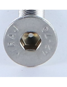 Parafuso de metais Aço inoxidável A2 cabeça fresada hexagonal oca FHC chave de 4 M6X45 rosca total 2