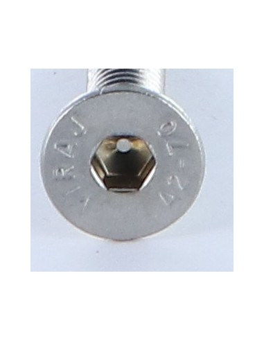 Parafuso de metais Aço inoxidável A2 cabeça fresada hexagonal oca FHC chave de 4 M6X45 rosca total