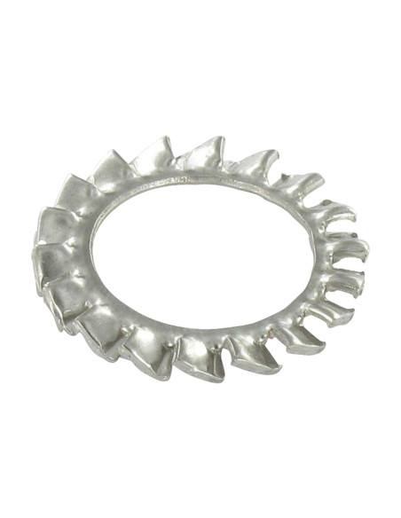 Arruela de ventilador Aço inoxidável A4 com dentes externos M16X26X1,2