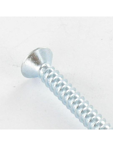 Parafuso de chapa cabeça fresada Pozi 4,2 x 32 Aço zinco branco