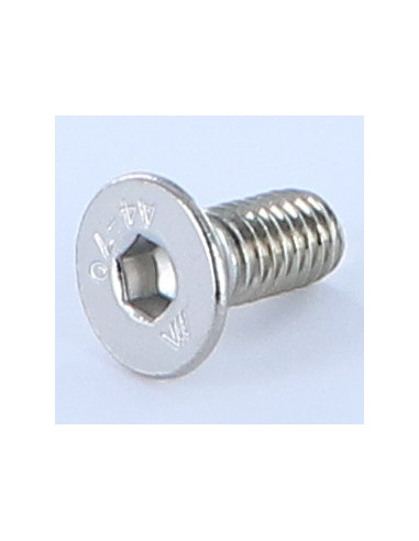 Parafuso de metais cabeça fresada hexagonal oca FHC chave de 5 M8X12 rosca total Aço inoxidável A4