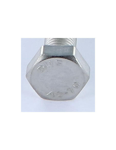 Parafuso de metais cabeça hexagonal M10X100 passo de rosca fino passo de rosca de 125 Aço inoxidável A2
