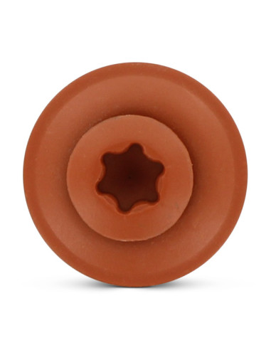 Parafuso para telhas cabeça fresada de panela TORX T20 Aço inoxidável A2 RAL8004 castanho cobre 4,5X120RD.EPDM
