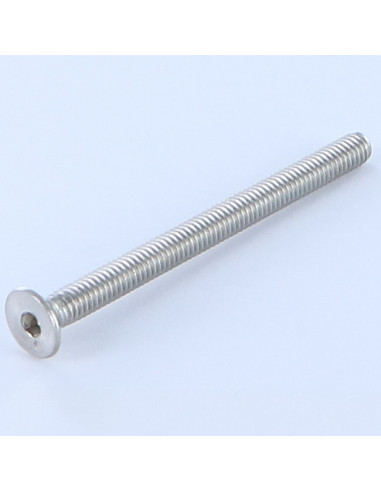 Parafuso de metais cabeça fresada hexagonal oca FHC chave de 2.5 M4X25 rosca total Aço inoxidável A4