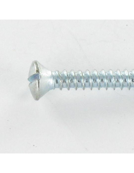 Parafuso de chapa cabeça fresada de panela sulcada 4,8X13 Aço zinco branco