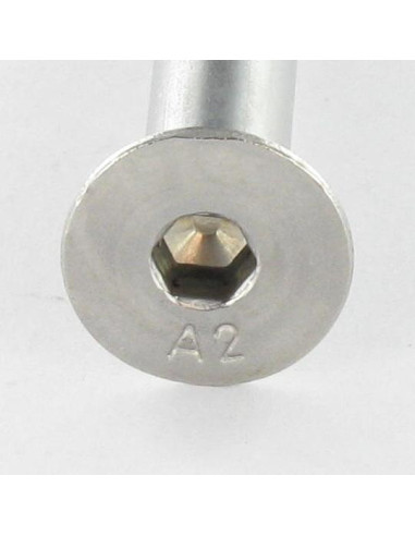 Parafuso de metais Aço inoxidável A2 cabeça fresada hexagonal oca FHC chave de 12 M20X120 rosca total