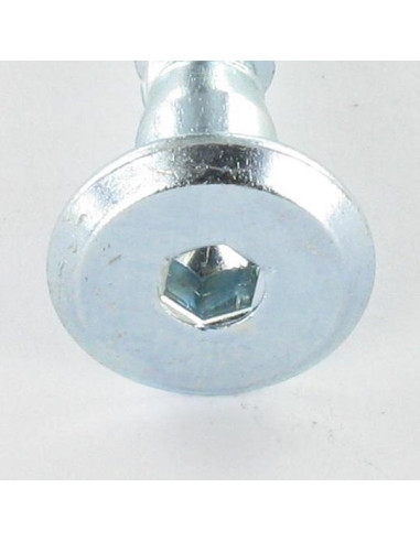 Parafuso autorroscante confirmat cabeça redonda larga hexagonal oco 7X50 Aço zinco branco