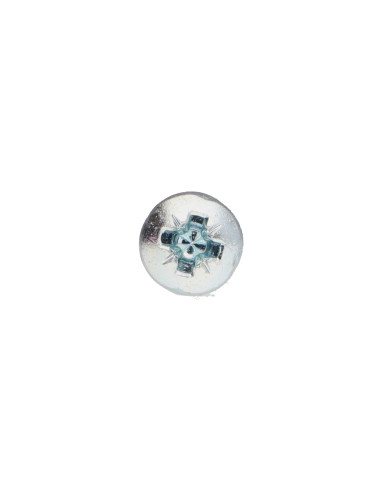 Parafuso de madeira aglomerado cabeça redonda Pozi PZ6 4X60 Aço zinco branco