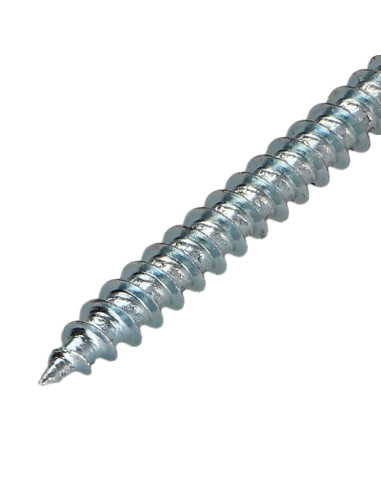 Parafuso de madeira aglomerado cabeça redonda Pozi PZ6 5X45 Aço zinco branco