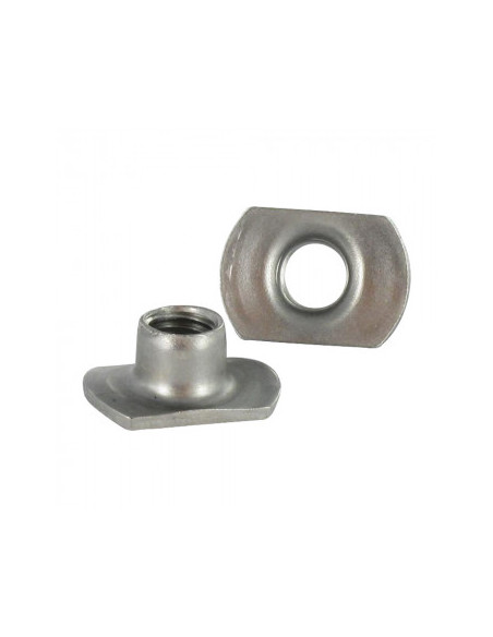 Porca cilíndrica de soldar M6 2 CHEFÕES exterior Aço inoxidável