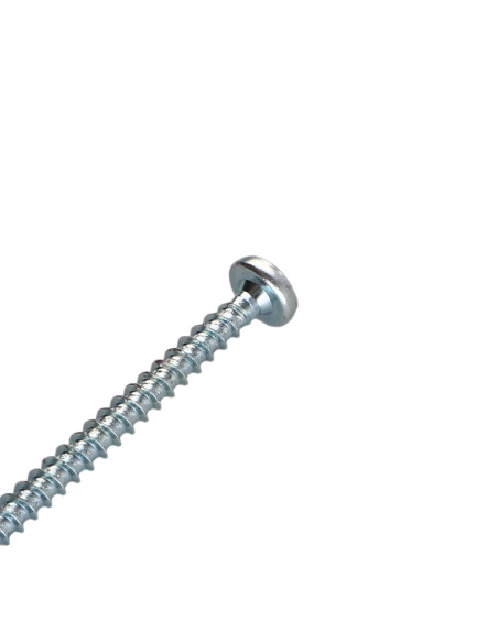 Parafuso de madeira aglomerado cabeça redonda Pozi PZ6 5X60 Aço zinco branco
