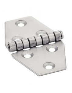 Dobradiça Tipo D 6 orifícios Aço inoxidável A2 70X40