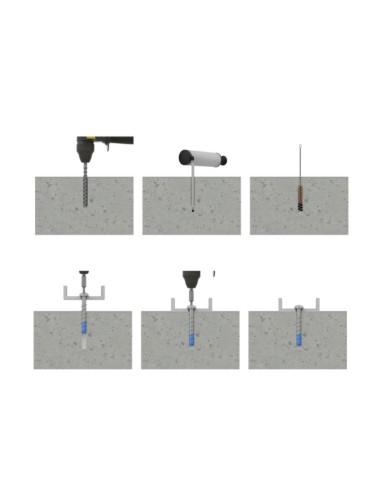 Parafuso de betão cabeça cilíndrica TORX T40 6X60 Bimetal