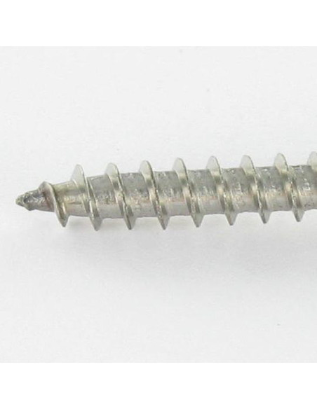 Parafuso de madeira aglomerado cabeça fresada Pozi PZ7 6X40 rosca total Aço inoxidável A4