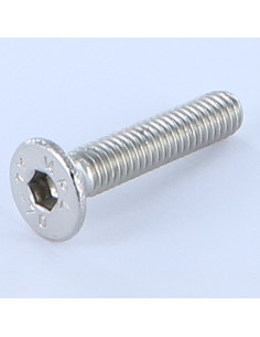 Parafuso de metais cabeça fresada hexagonal oca FHC chave de 3 M5X50 rosca total Aço inoxidável A4