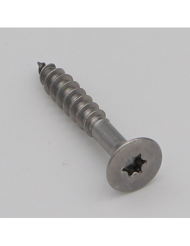 Parafuso de madeira aglomerado Aço inoxidável A2 cabeça fresada 6X40 roscado sobre 24 TORX T25