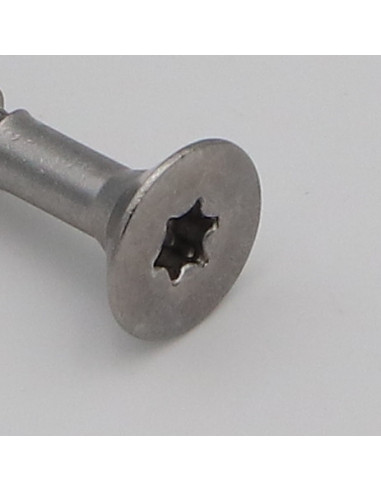 Parafuso de madeira aglomerado Aço inoxidável A2 cabeça fresada 6X40 roscado sobre 24 TORX T25