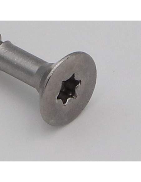 Parafuso de madeira aglomerado Aço inoxidável A2 cabeça fresada 6X40 roscado sobre 24 TORX T25
