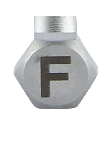 Parafuso de metais cabeça hexagonal 8X35 Aço inoxidável A4 com gravação de letras "F"