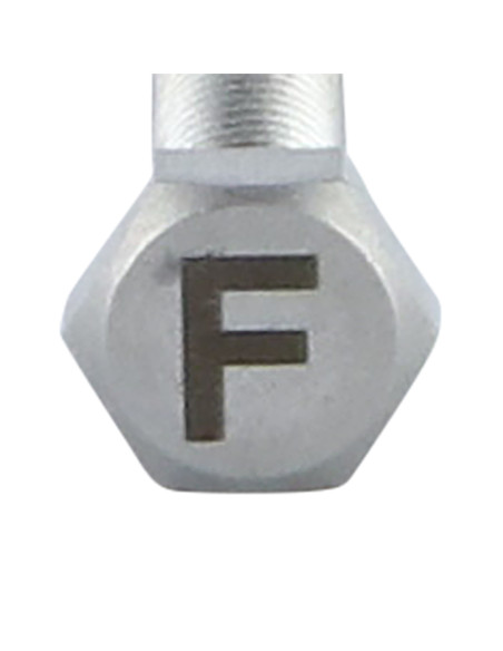 Parafuso de metais cabeça hexagonal 8X35 Aço inoxidável A4 com gravação de letras "F"