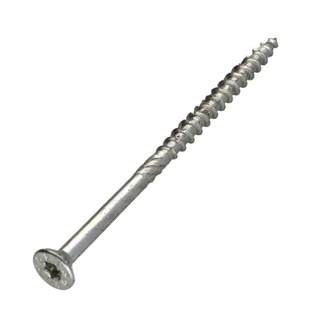 Parafuso de madeira aglomerado VBA3 cabeça fresada dentado 4X60 roscado sobre 39 TORX T20 Aço zinco branco