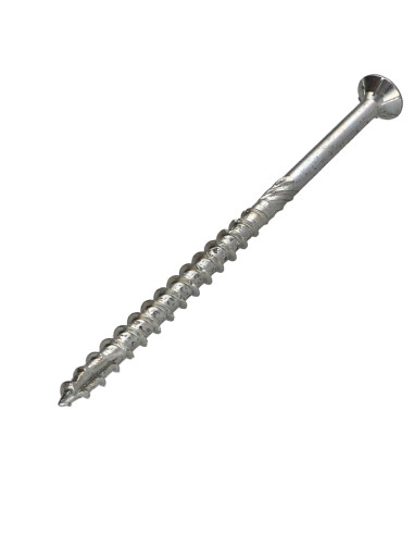 Parafuso de madeira aglomerado VBA3 cabeça fresada dentado 4X60 roscado sobre 39 TORX T20 Aço zinco branco
