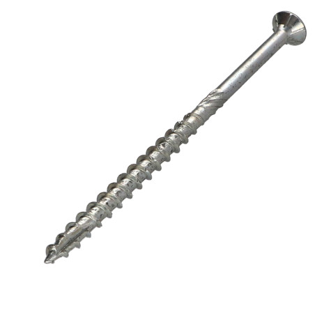 Parafuso de madeira aglomerado VBA3 cabeça fresada dentado 4X60 roscado sobre 39 TORX T20 Aço zinco branco