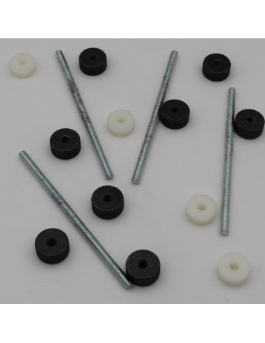 KIT Perno M6X130 Aço zinco branco com Porca - Parafuso Express