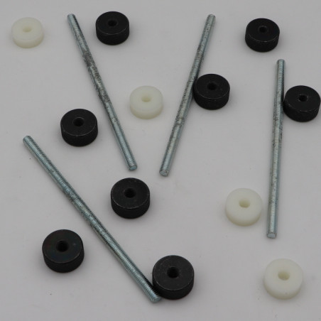 KIT Perno M6X130 Aço zinco branco com Porca - Parafuso Express