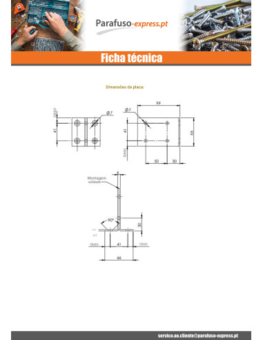 KIT placa PERNA de FORÇA Cinzento - Parafuso Express