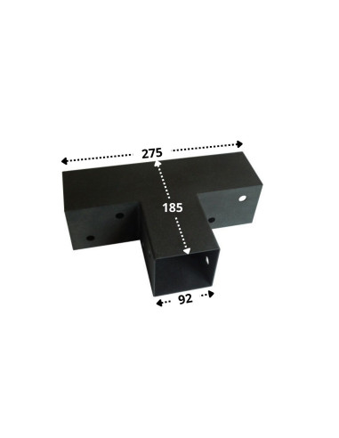 Placa de montagem EXPRESSAR em cabeça Aço zinco preto 92X185X275