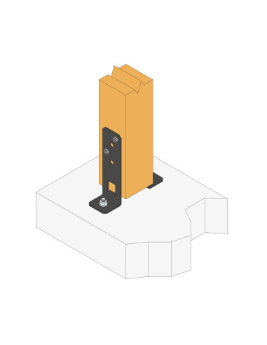 Postbasis ajuste SIMPSON Strong Tie 200X55 RAL9005 preto escuro