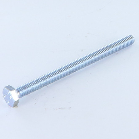 Parafuso de metais cabeça hexagonal M7X60 Classe 8.8 Aço zinco branco passo de rosca de 100