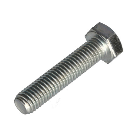 Parafuso de metais cabeça hexagonal M7X60 Classe 8.8 Aço zinco branco passo de rosca de 100