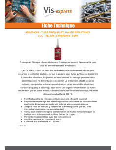 Freio roscado alta resistência 50 ml LOCTITE 270 2