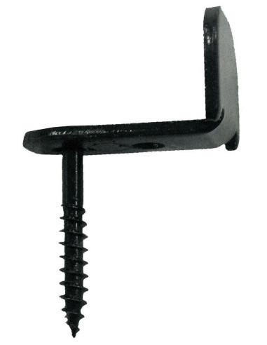 Placa de impacto angular com parafuso para persiana espanhola 25 mm Preto