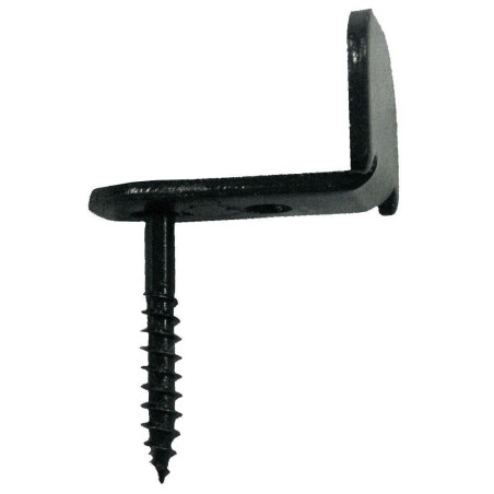 Placa de impacto angular com parafuso para persiana espanhola 25 mm Preto