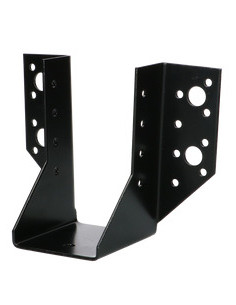 Suporte para vigas em forma de U con Asas exterior 63X118 Aço zinco preto