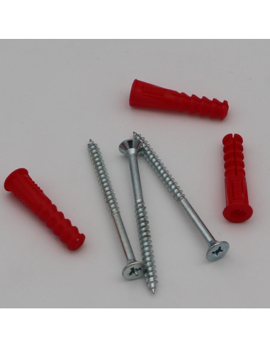 KIT 3 Bucha veremelho 9X39 com 3 Parafuso de madeira aglomerado