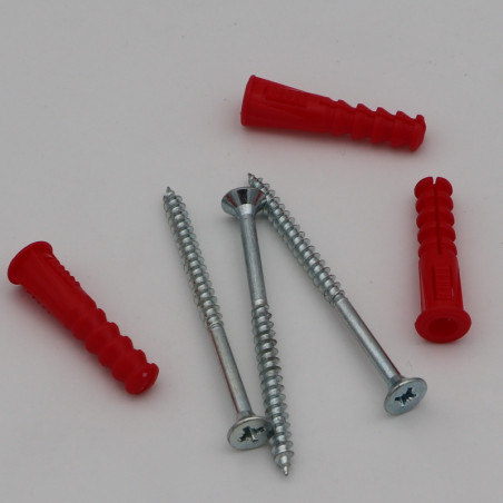 KIT 3 Bucha veremelho 9X39 com 3 Parafuso de madeira aglomerado