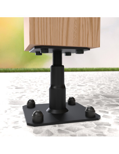 Postbasis ajuste SIMPSON Strong Tie 130X130 RAL9005 preto escuro