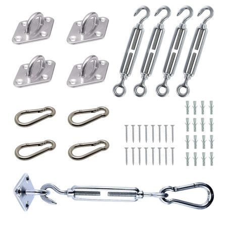 Kit de fixação da vela de sombra Aço inoxidável