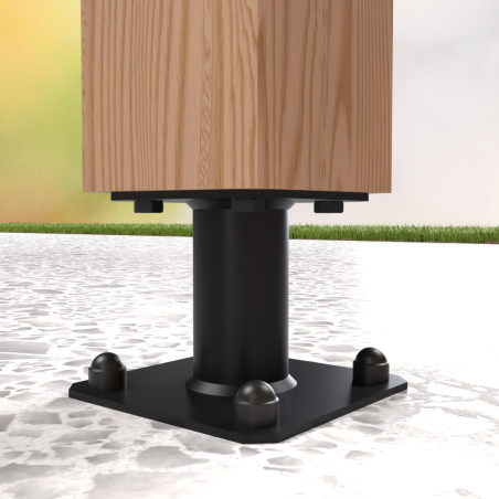 Postbasis fixo SIMPSON Strong Tie 130X130 RAL9005 preto escuro
