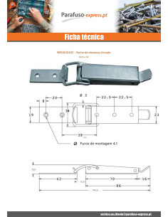 Trava con alavanca 140,5 X 34 - Parafuso Express 2