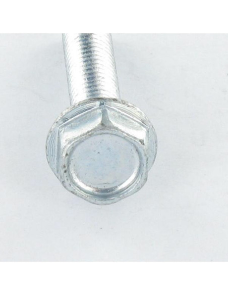 Parafuso autorroscante cabeça hexagonal flange com gola liso M5X8 Aço zinco branco