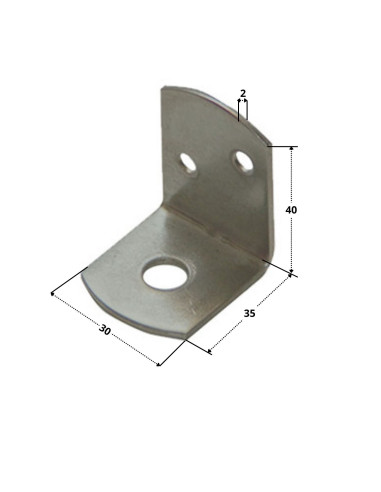 Conjunto de 4 suportes em forma de L para painéis de tecido. sem parafuso 35X30X40 con